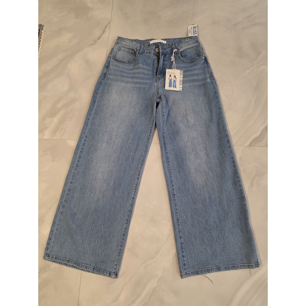 NWT Wide Leg Jeans  9th & Main Light Wash Women's Size 12 32x28 New with Tags
